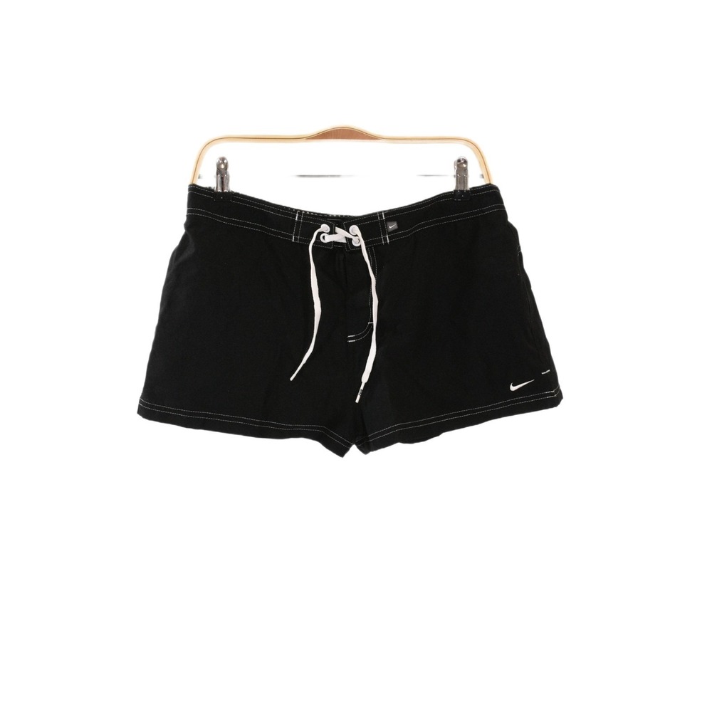 Nike Black Polyester Lined Athletic Shorts Womens L Swim Board Surf - Picture 2 of 7